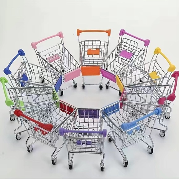 Other - 🎉HP🎉1pc Mini Shopping Cart Storage/Perfect For Kids Pretend Shopping 🛍️ /Toy